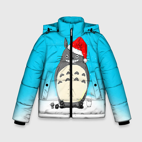 Зимняя куртка для мальчика Тоторо под снегом / 3D-Черный – фото 1