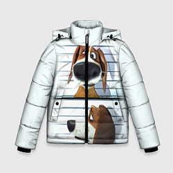 Куртка зимняя для мальчика Разыскивается пёс, цвет: 3D-черный