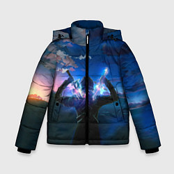 Куртка зимняя для мальчика Мастера меча онлайн, цвет: 3D-черный