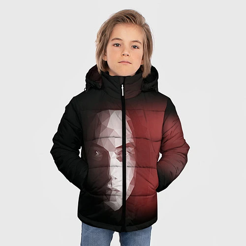 Зимняя куртка для мальчика Мистер робот 2 / 3D-Красный – фото 3