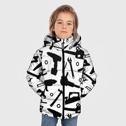 Куртка зимняя для мальчика Строитель 7, цвет: 3D-светло-серый — фото 2