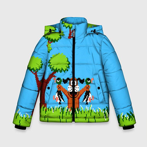 Зимняя куртка для мальчика Утиная охота / 3D-Черный – фото 1