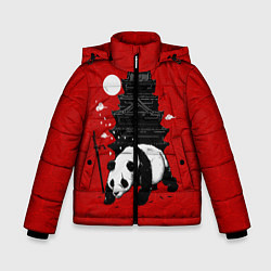Куртка зимняя для мальчика Panda Warrior, цвет: 3D-черный