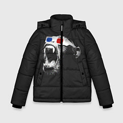 Куртка зимняя для мальчика 3D Monkey, цвет: 3D-светло-серый