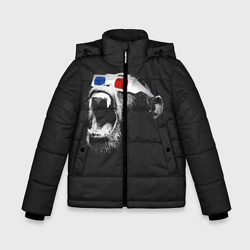 Зимняя куртка для мальчика 3D Monkey / 3D-Черный – фото 1