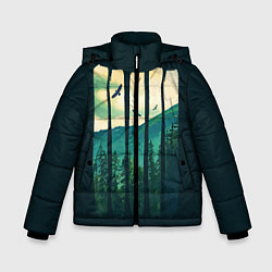 Куртка зимняя для мальчика Green Life, цвет: 3D-черный
