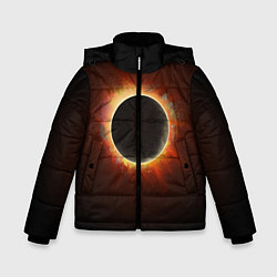 Куртка зимняя для мальчика Солнечное затмение, цвет: 3D-светло-серый