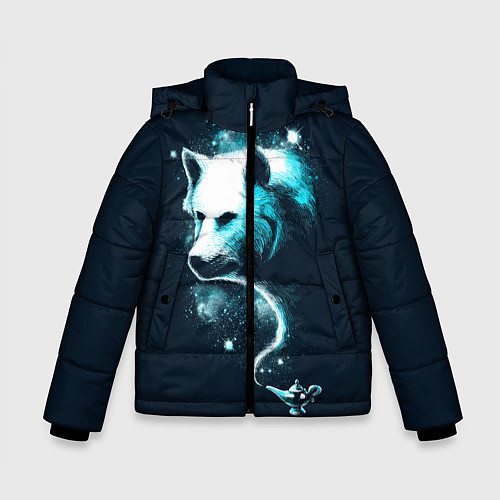 Зимняя куртка для мальчика Галактический волк / 3D-Черный – фото 1
