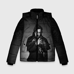 Куртка зимняя для мальчика Тим Бёртон, цвет: 3D-черный