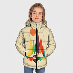 Куртка зимняя для мальчика Медведь в горах, цвет: 3D-черный — фото 2