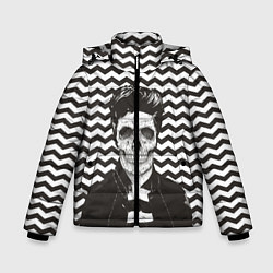 Куртка зимняя для мальчика Мертвый модник, цвет: 3D-черный