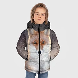 Куртка зимняя для мальчика Лисенок в снегу, цвет: 3D-черный — фото 2