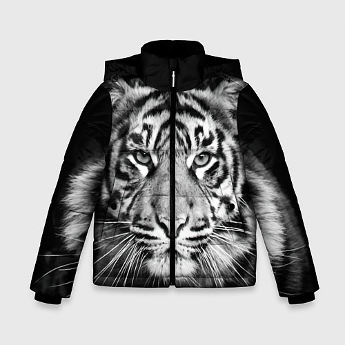 Зимняя куртка для мальчика Мордочка тигра / 3D-Черный – фото 1