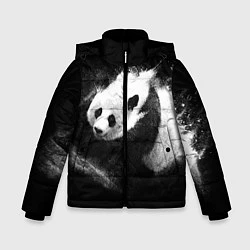 Куртка зимняя для мальчика Молочная панда, цвет: 3D-черный