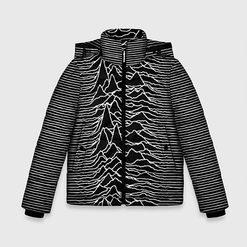 Зимняя куртка для мальчика Joy Division: Unknown Pleasures / 3D-Красный – фото 1