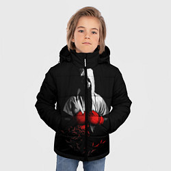 Куртка зимняя для мальчика Мертвый боксер, цвет: 3D-черный — фото 2
