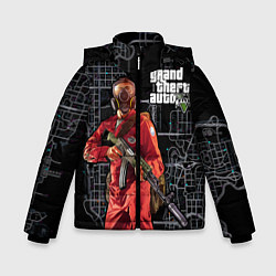 Куртка зимняя для мальчика GTA V: Map, цвет: 3D-красный