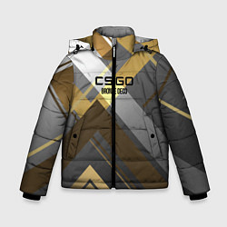Куртка зимняя для мальчика Cs:go - Bronze Deco Бронзовая декорация 2022, цвет: 3D-черный