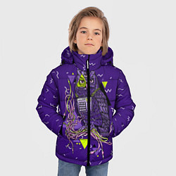 Куртка зимняя для мальчика Сова хипстер, цвет: 3D-красный — фото 2