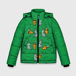 Куртка зимняя для мальчика Боевая морковь, цвет: 3D-светло-серый