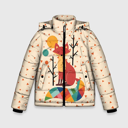 Зимняя куртка для мальчика Осенняя лисичка / 3D-Черный – фото 1