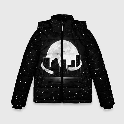 Зимняя куртка для мальчика Лунные объятия / 3D-Черный – фото 1
