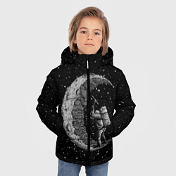 Куртка зимняя для мальчика Лунный шахтер, цвет: 3D-светло-серый — фото 2