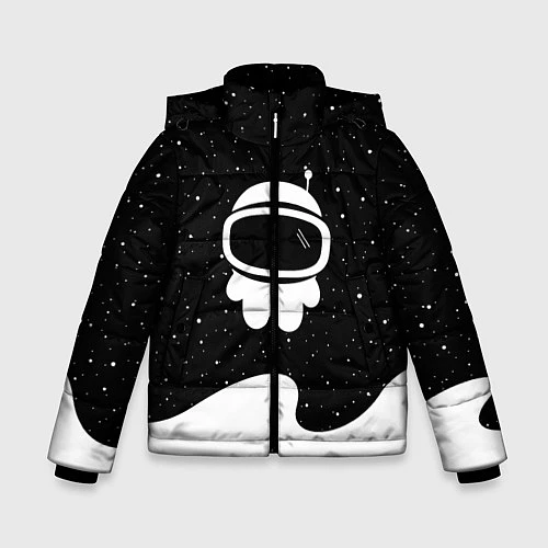 Зимняя куртка для мальчика Маленький космонавт / 3D-Черный – фото 1