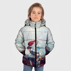 Куртка зимняя для мальчика Ясуо, цвет: 3D-светло-серый — фото 2
