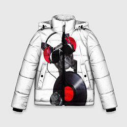 Куртка зимняя для мальчика DJ бульдог, цвет: 3D-черный