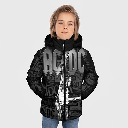 Зимняя куртка для мальчика AC/DC: Rock You / 3D-Красный – фото 3