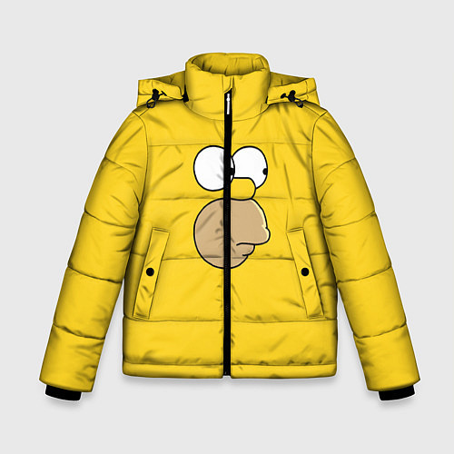 Зимняя куртка для мальчика Гомер стесняется / 3D-Черный – фото 1