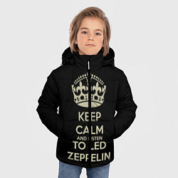 Куртка зимняя для мальчика Keep Calm & Led Zeppelin, цвет: 3D-черный — фото 2