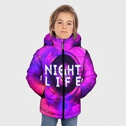 Куртка зимняя для мальчика Night life, цвет: 3D-черный — фото 2