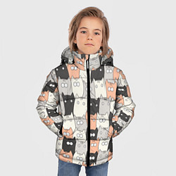 Куртка зимняя для мальчика Котики, цвет: 3D-черный — фото 2