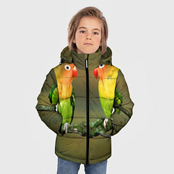 Куртка зимняя для мальчика Два попугая, цвет: 3D-светло-серый — фото 2