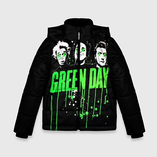 Зимняя куртка для мальчика Green Day: Acid eyes / 3D-Черный – фото 1