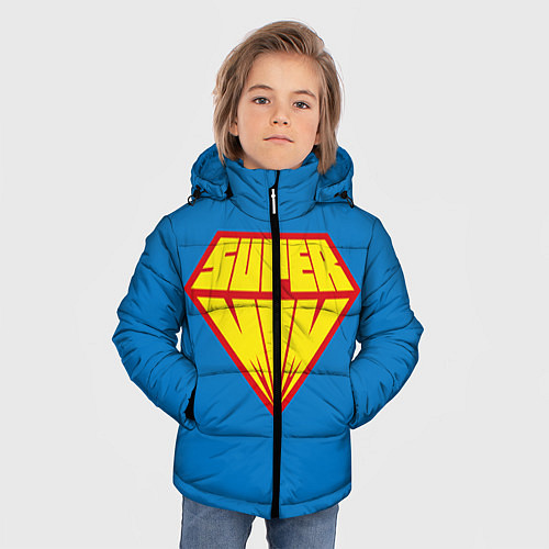 Зимняя куртка для мальчика Супермама / 3D-Красный – фото 3