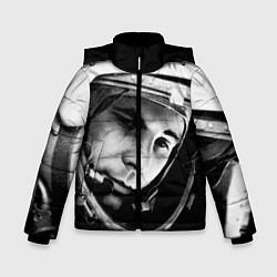 Куртка зимняя для мальчика Гагарин космонавт, цвет: 3D-красный