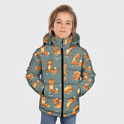 Куртка зимняя для мальчика Foxes Yoga, цвет: 3D-светло-серый — фото 2