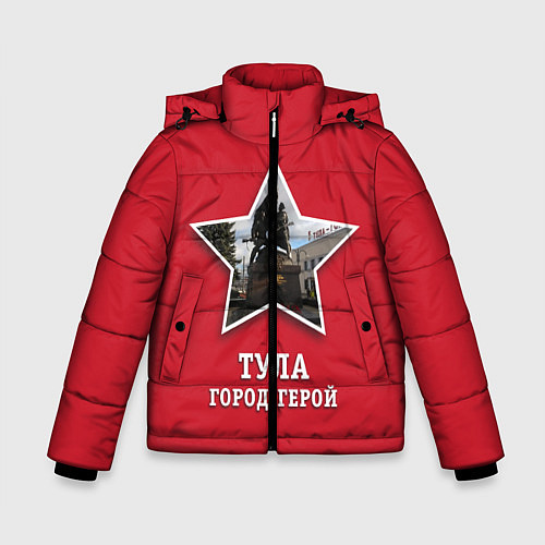 Зимняя куртка для мальчика Тула город-герой / 3D-Черный – фото 1