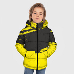 Куртка зимняя для мальчика Чёрно-жёлтый, цвет: 3D-черный — фото 2