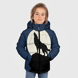 Куртка зимняя для мальчика Вой на луну, цвет: 3D-светло-серый — фото 2