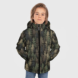 Куртка зимняя для мальчика Лесной камуфляж, цвет: 3D-красный — фото 2
