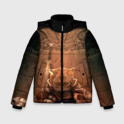 Куртка зимняя для мальчика Довакин, цвет: 3D-черный