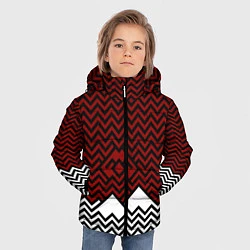 Куртка зимняя для мальчика Твин Пикс: Минимализм, цвет: 3D-черный — фото 2