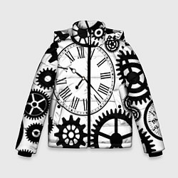 Куртка зимняя для мальчика Время не ждет, цвет: 3D-черный