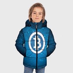 Куртка зимняя для мальчика Bitcoin Blue, цвет: 3D-светло-серый — фото 2