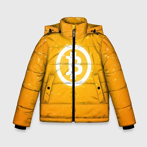 Зимняя куртка для мальчика Bitcoin Orange / 3D-Черный – фото 1