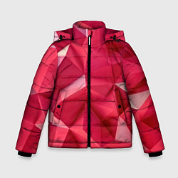 Куртка зимняя для мальчика Розовые грани, цвет: 3D-красный
